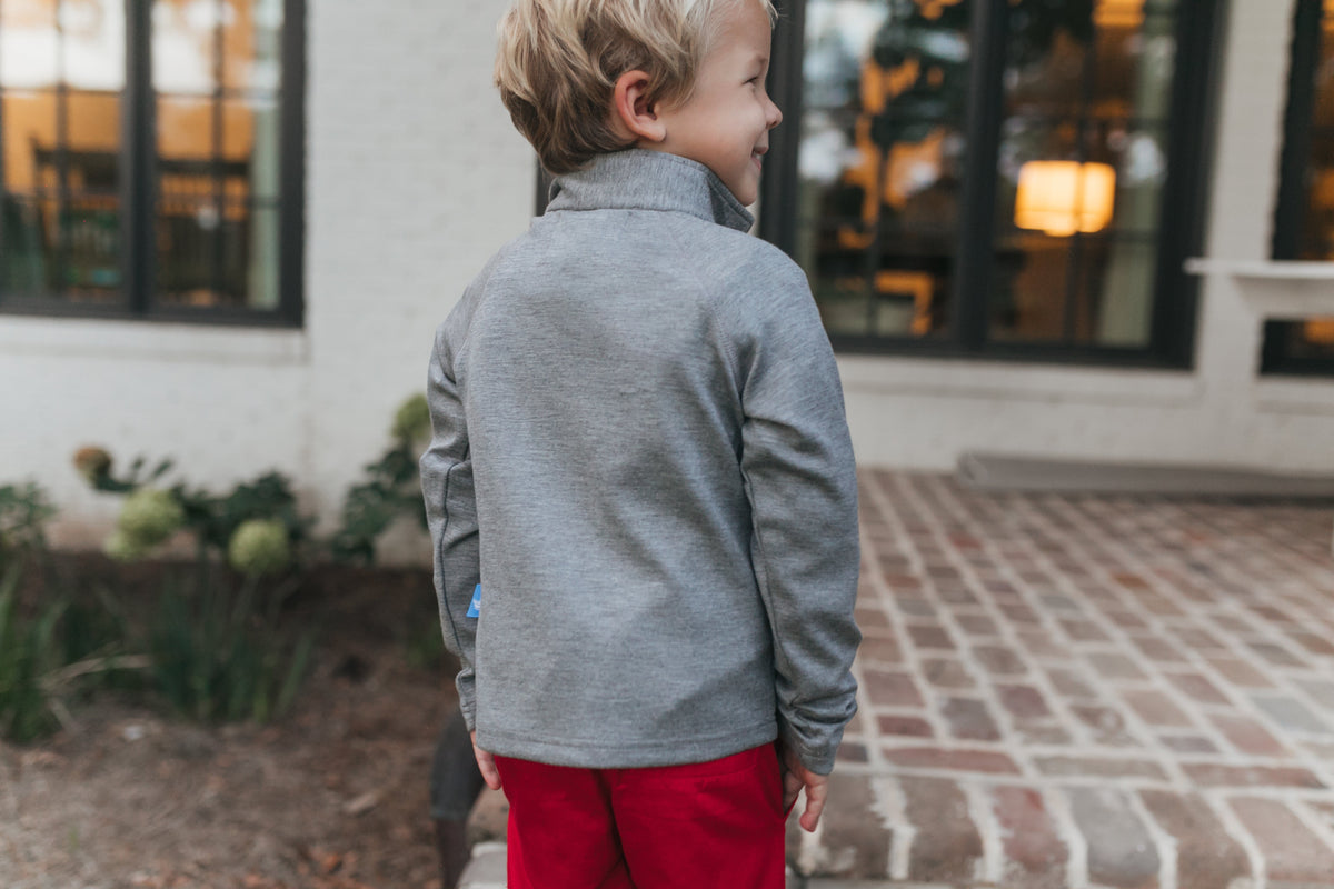 Andes Quarter Zip Lightweight Heather Gray Pullover