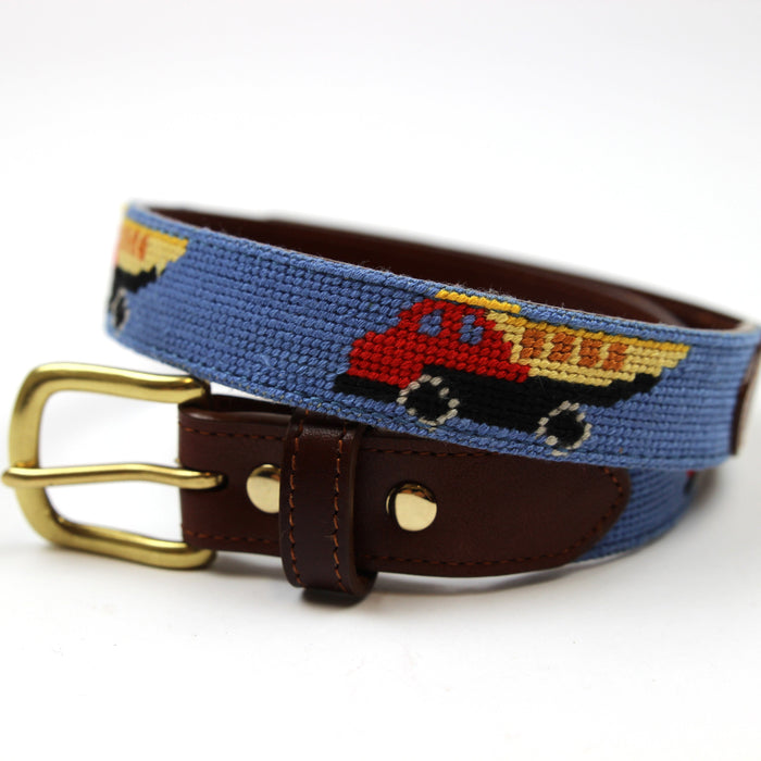 Hand Stitched Needlepoint Truck Belt