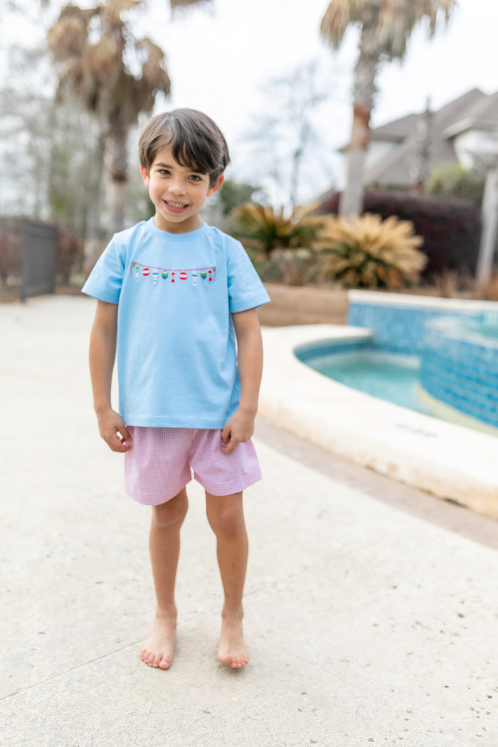 Boys Fishing Lures Embroidered Short Set