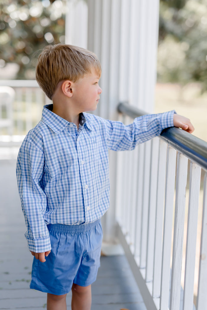 Blue Combo Check Destin Dress Shirt