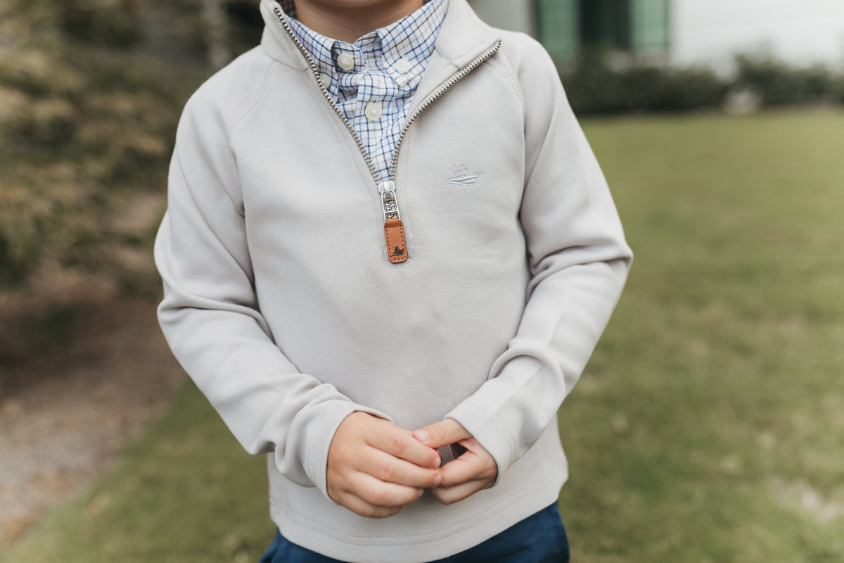 Andes Quarter Zip Gray Performance Pullover