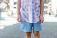 Regatta and Coral Short Sleeve Destin Dress Shirt