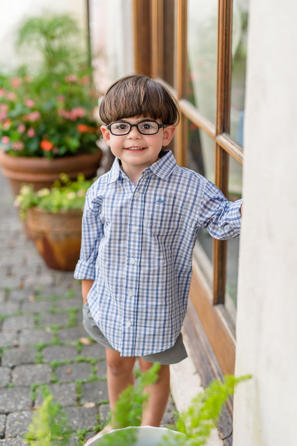 Blue and Gray Combo Destin Dress Shirt