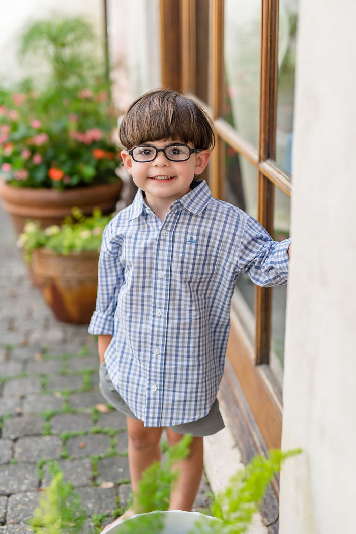Blue and Gray Combo Destin Dress Shirt