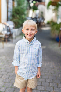 Blue and Green Destin Dress Shirt