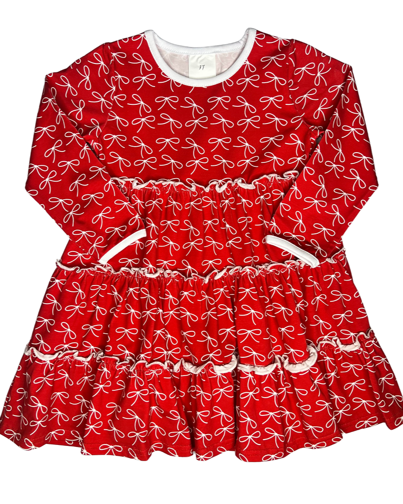 white christmas dresses Christmas Ballet Ruffle Twirl Dress 6-12M main image 0