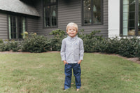 Brown and Blue Check Destin Dress Shirt