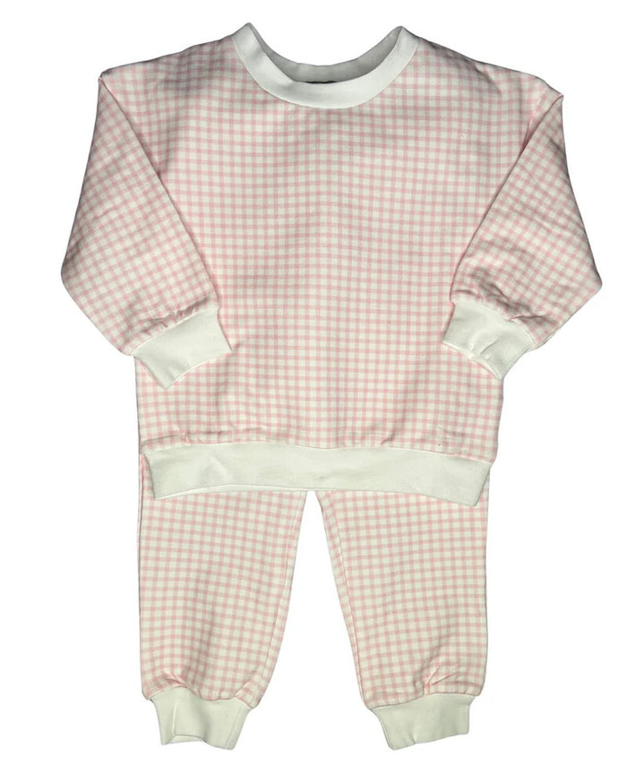 Jogger Set Pink Gingham