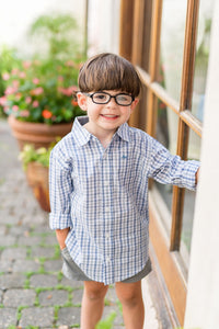 Blue and Gray Combo Destin Dress Shirt