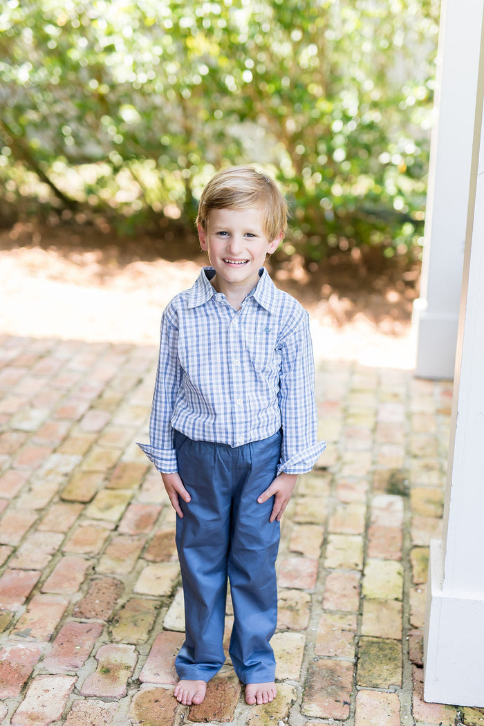 Classic Blue Point Clear Elastic Pants