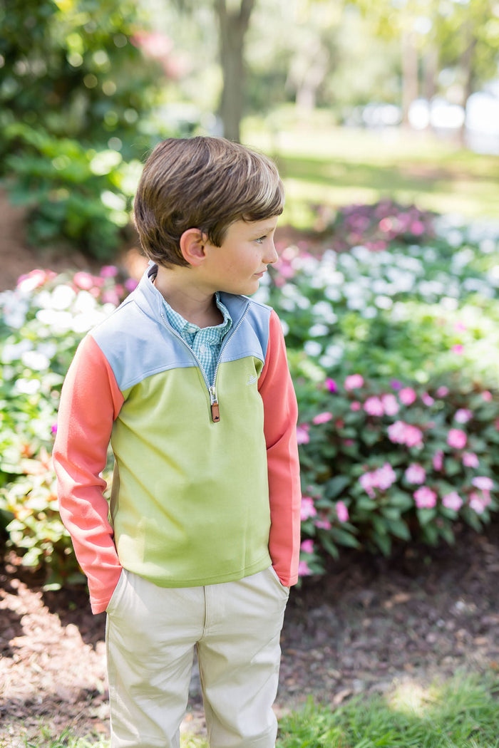 Andes Quarter Zip Multi Performance Color Block Pullover