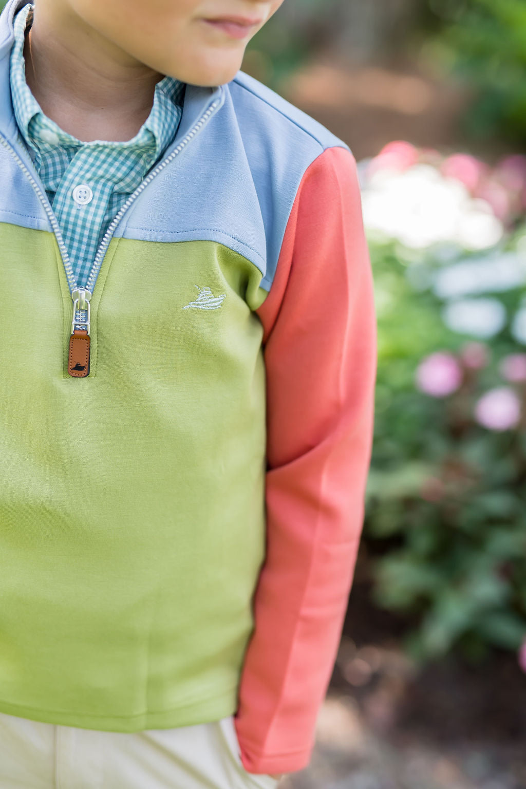 Andes Quarter Zip Multi Performance Color Block Pullover