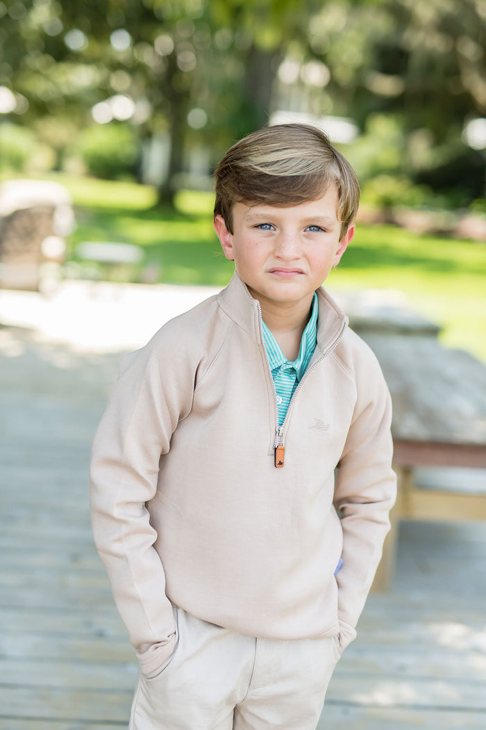 Andes Quarter Zip Khaki Pullover