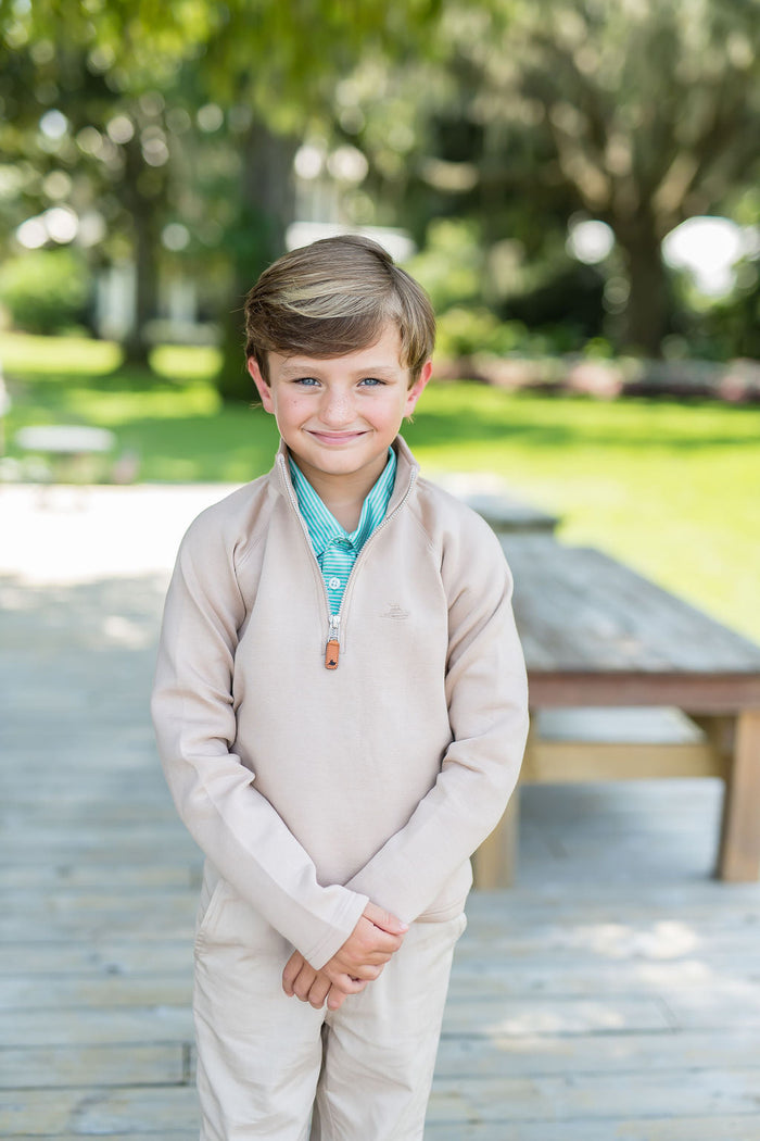 Andes Quarter Zip Khaki Pullover
