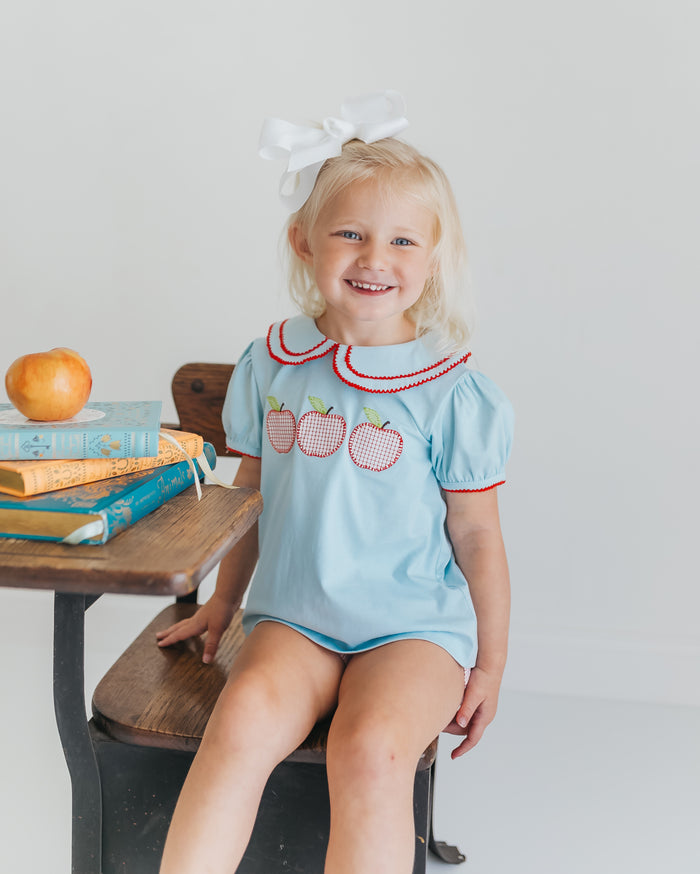 Girls School Days Applique Short Set