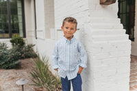 Blue and Green Destin Dress Shirt