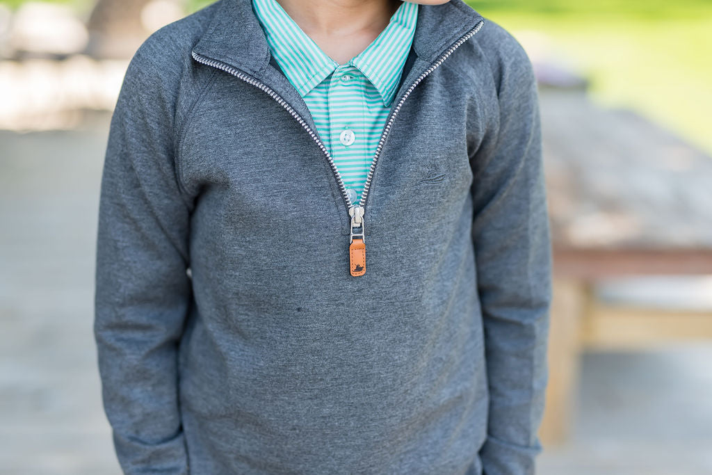 Andes Quarter Zip Lightweight Charcoal Pullover