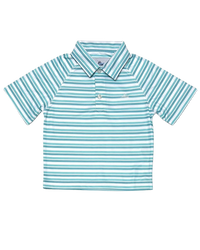 Blue/Aqua/Porcelain Performance Polo
