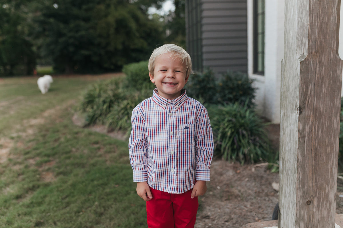 Red, White and Blue Destin Dress Shirt