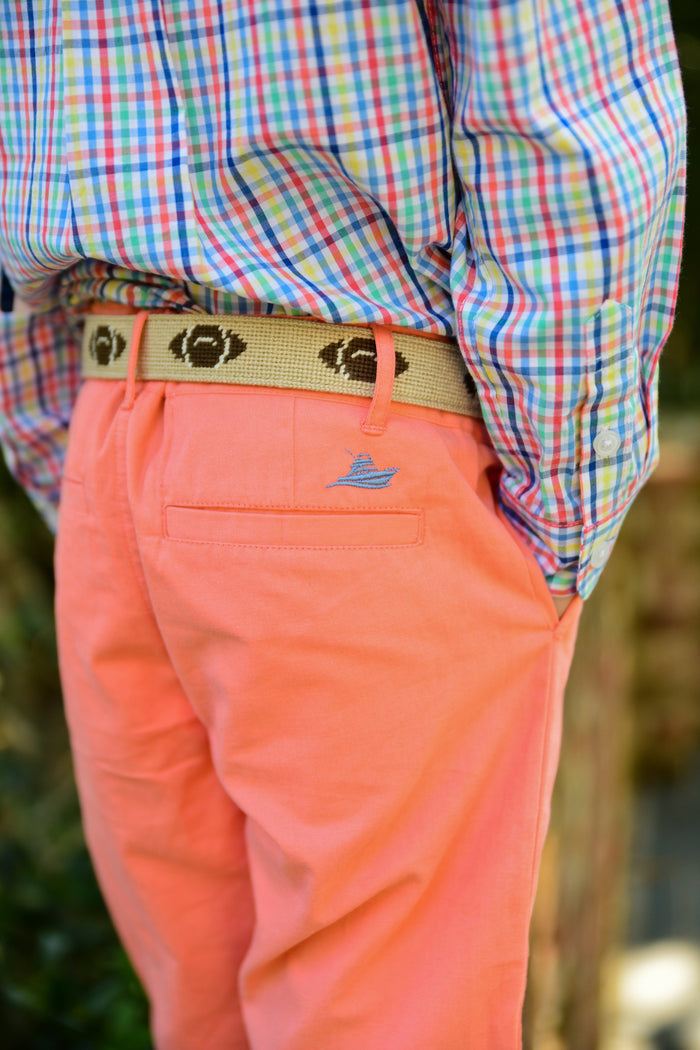 Persimmon plaid Destin dress shirt