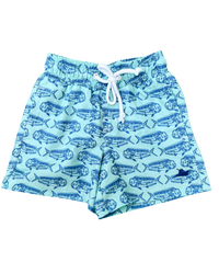Blue Fish Swim Shorts