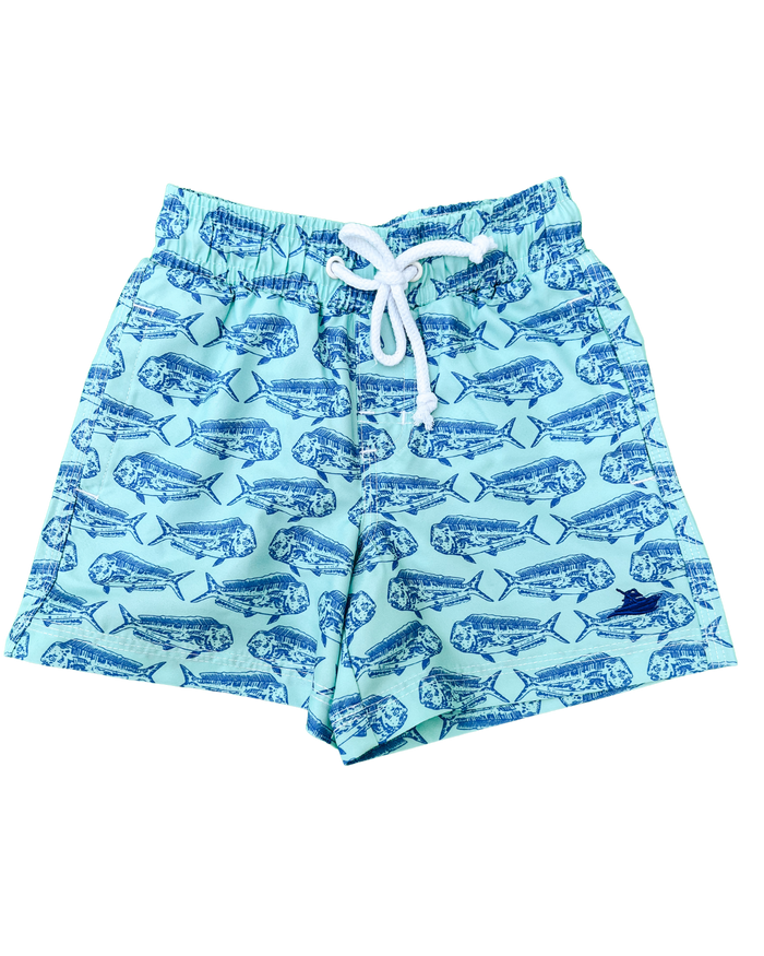 Blue Fish Swim Shorts