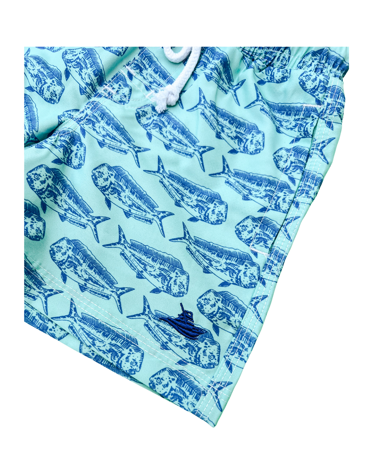 Blue Fish Swim Shorts