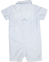 Blue Gingham Dress Shirt Romper