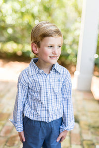 Blue and Gray Combo Destin Dress Shirt