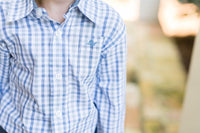 Blue and Gray Combo Destin Dress Shirt
