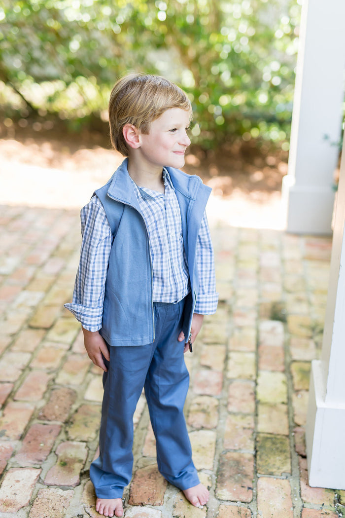 Classic Blue Point Clear Elastic Pants