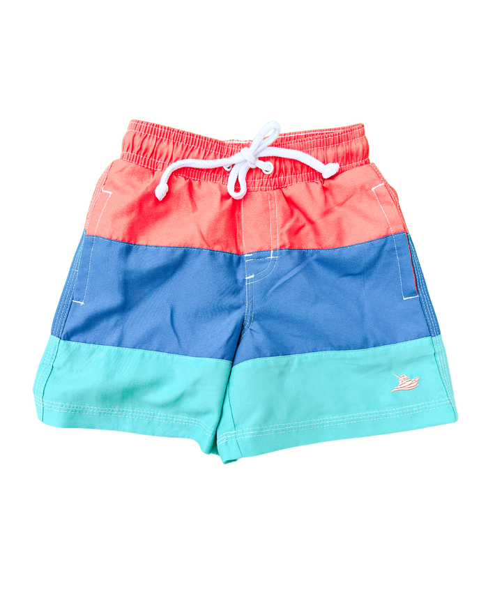 Caribbean Color Block Swim Shorts