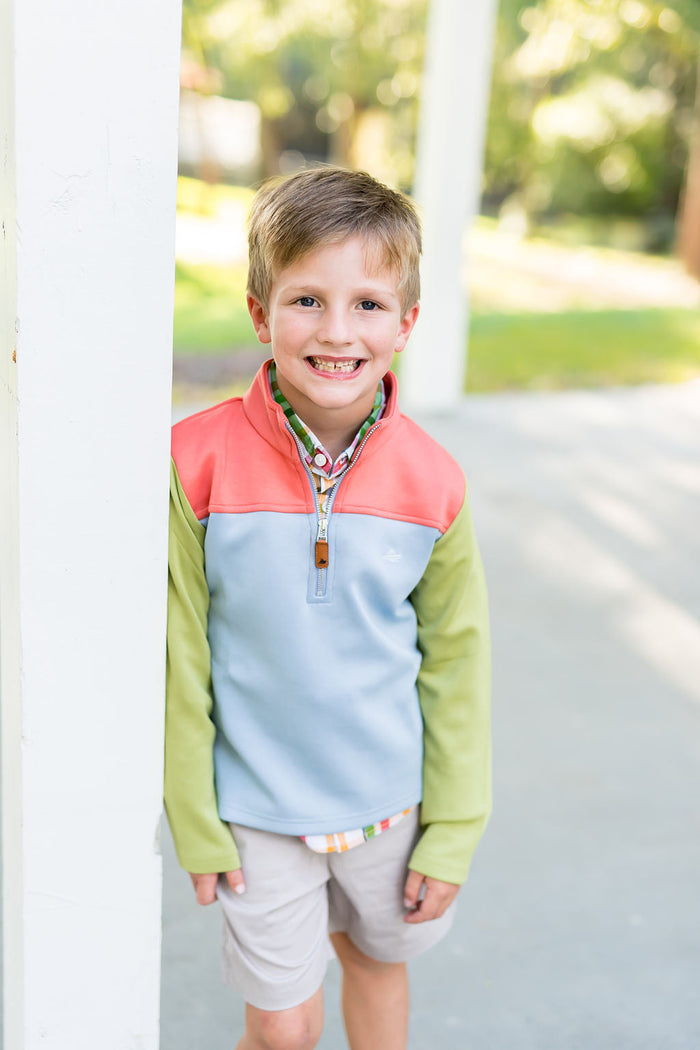 Andes Quarter Zip Multi Performance Color Block Pullover