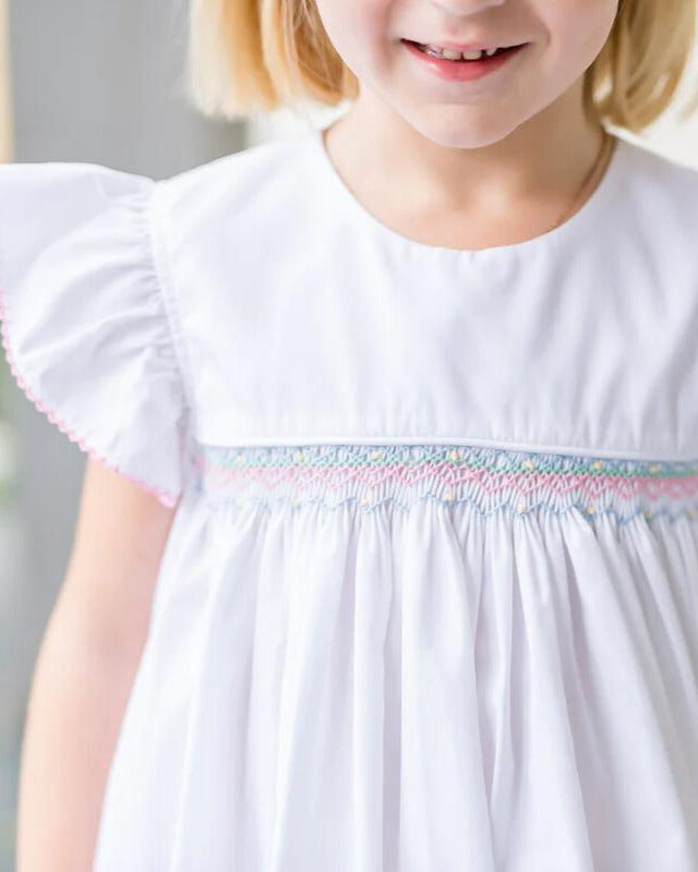 Charlotte Geometric Smocked Short Set