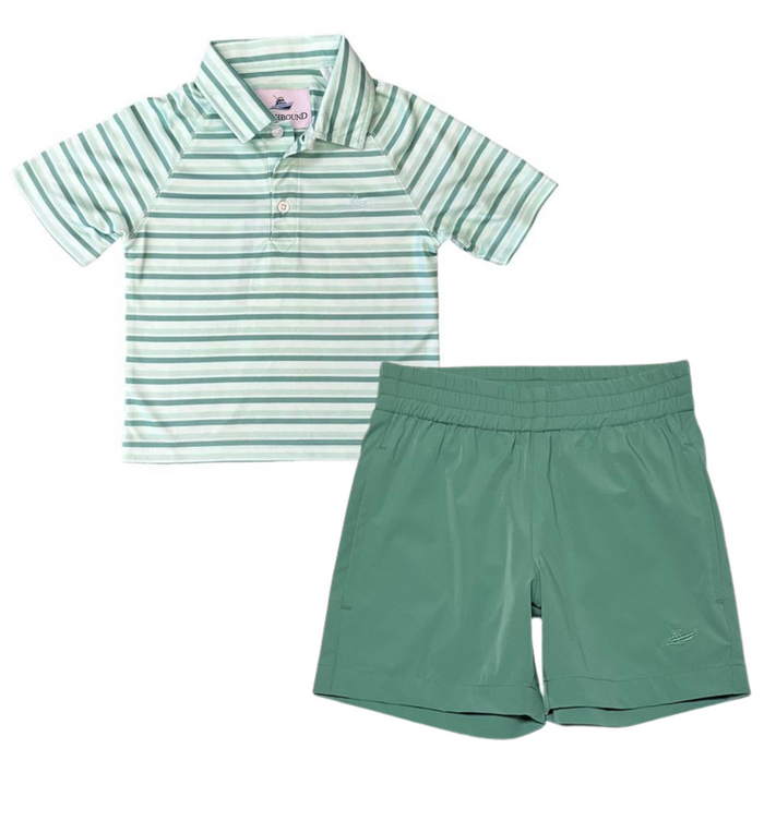 Aqua/Green/Lichen Polo