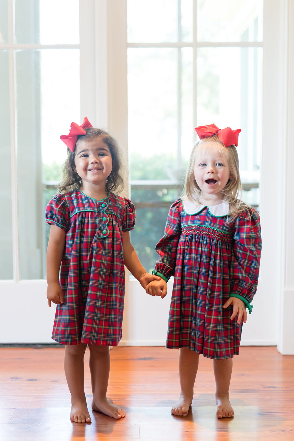 Girls red plaid on sale dress