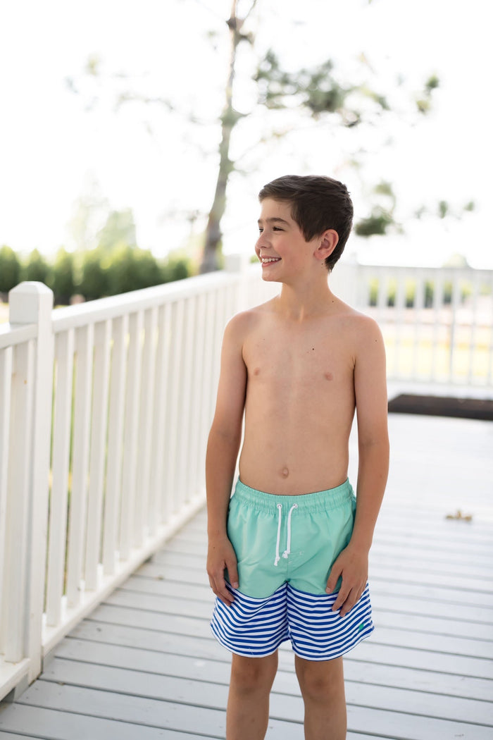 Ocean Blue Combo Swim Shorts