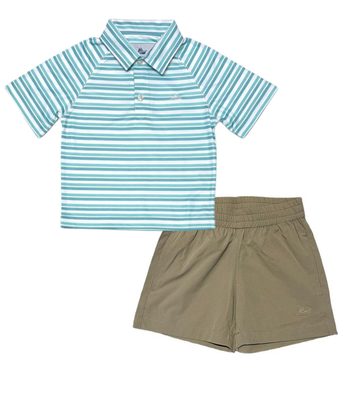 Blue/Aqua/Porcelain Performance Polo