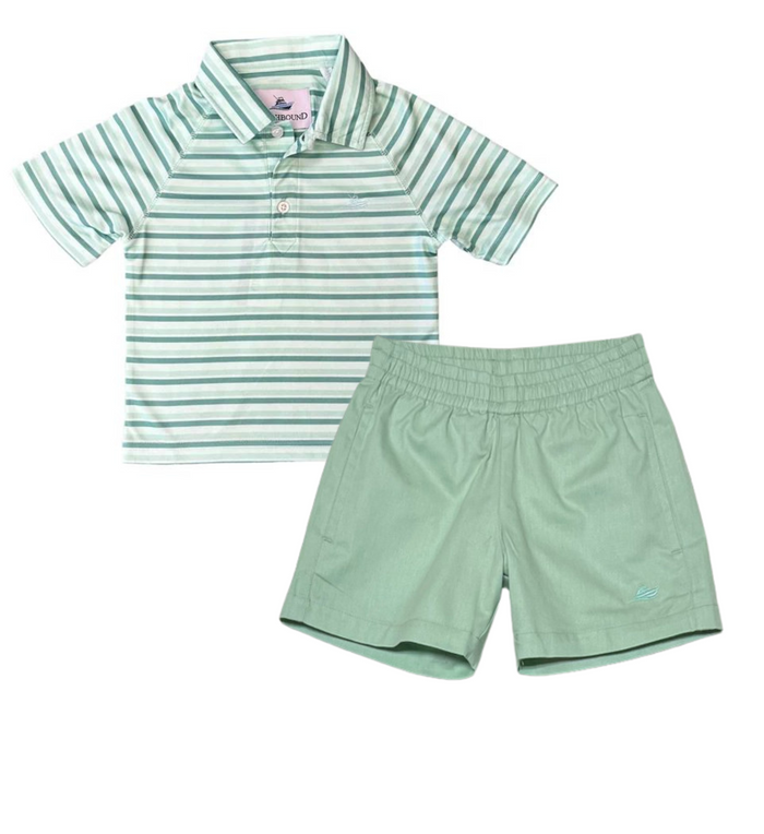 Aqua/Green/Lichen Polo