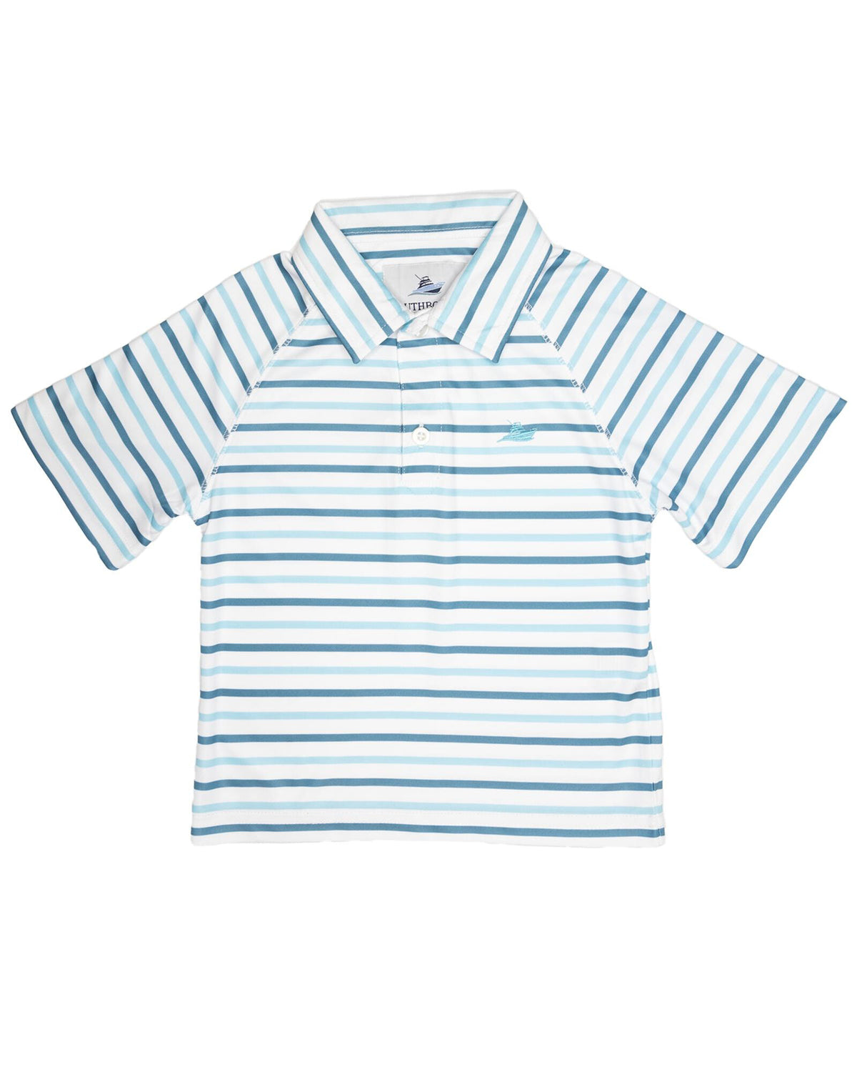 Marine Blue and Whisper Performance Polo