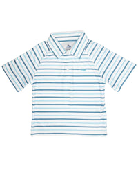 Marine Blue and Whisper Performance Polo