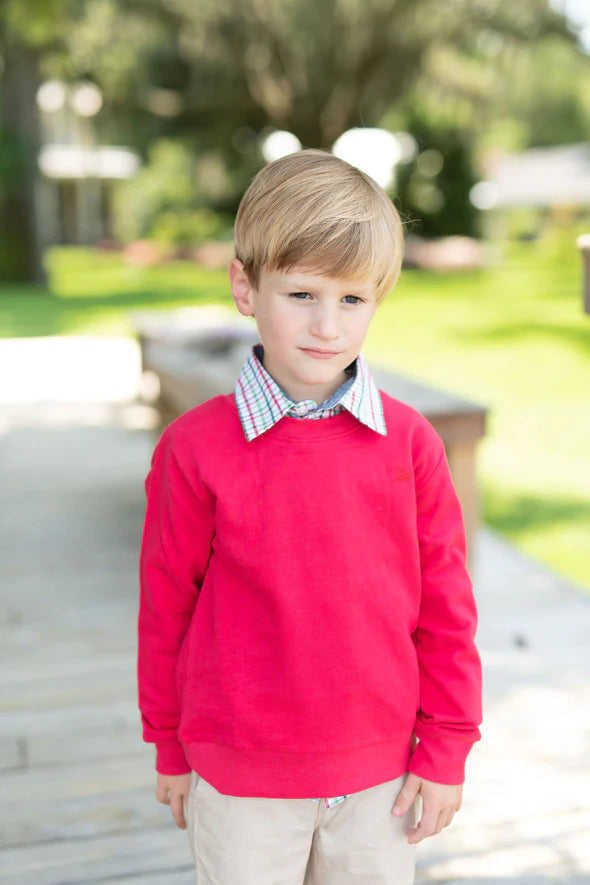 Red Knit Saltwater Sweatshirt