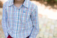 Rust and Green Destin Dress Shirt