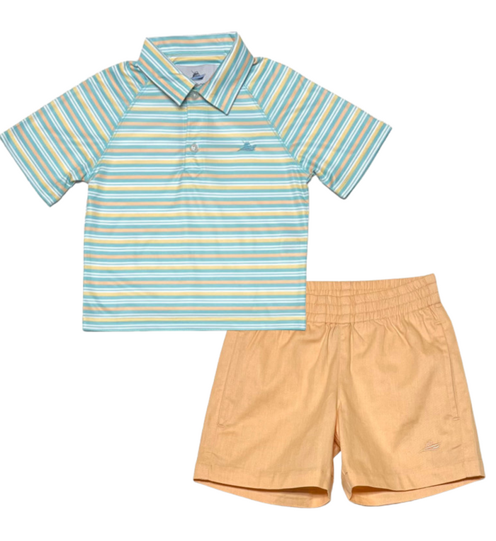 Golden and Apricot Performance Polo