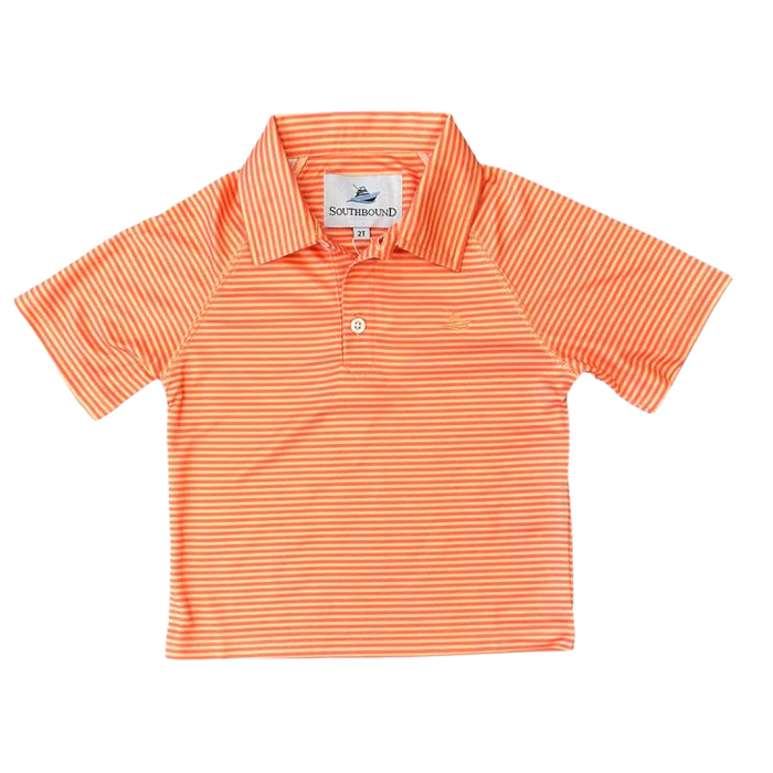 Coral and Sunset Performance Polo