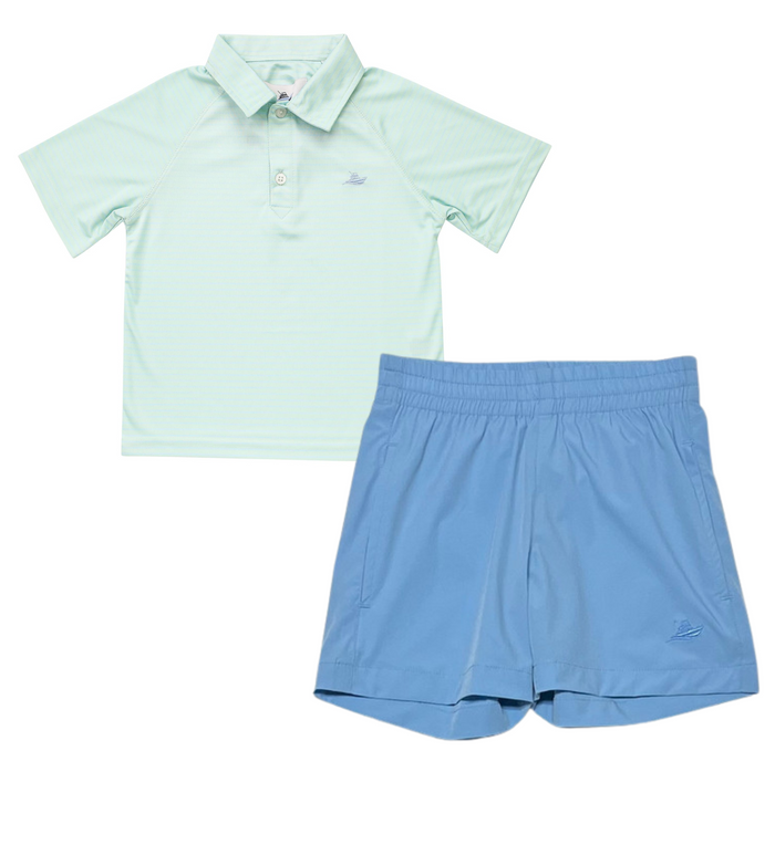 Cascade and Aqua Performance Polo