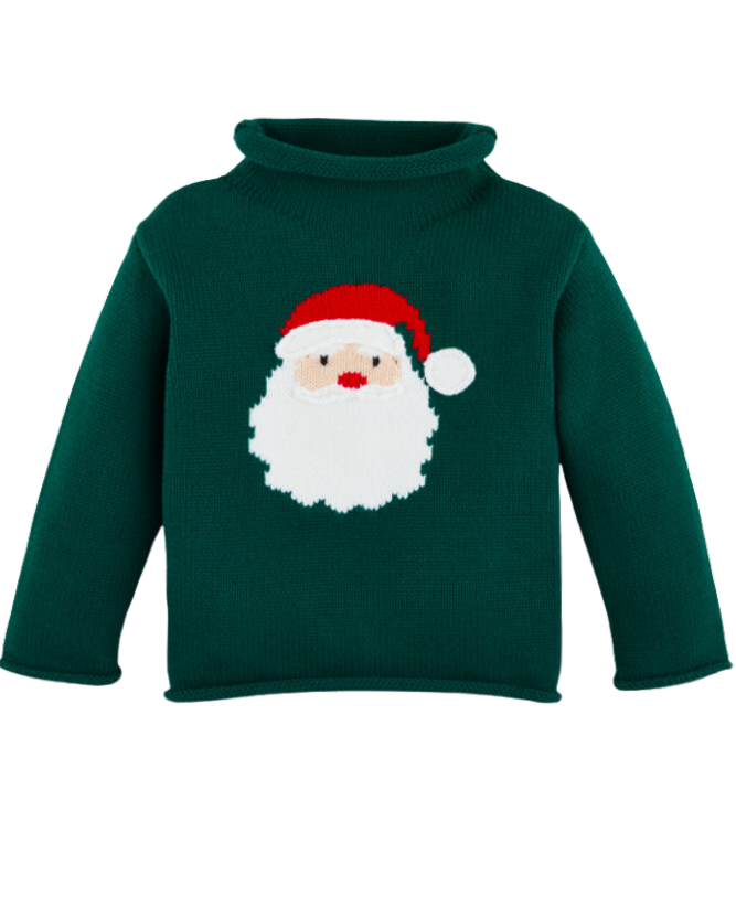 Green Santa Rollneck Sweater