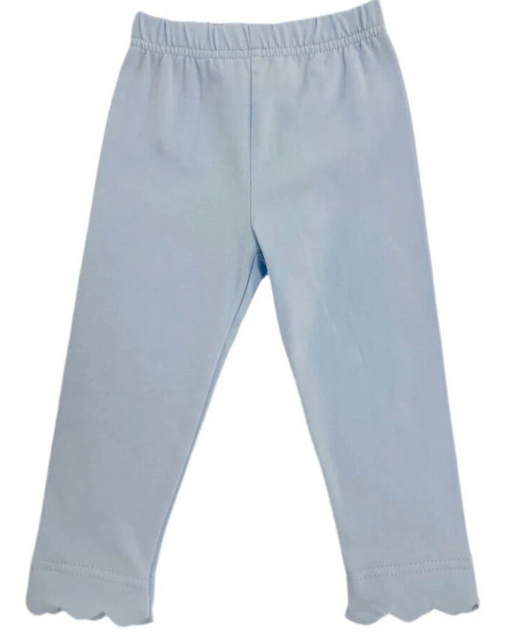 Girls Sage Scallop Leggings- Betsy Blue