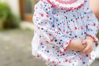 Rosemary Red and Blue Floral Bubble