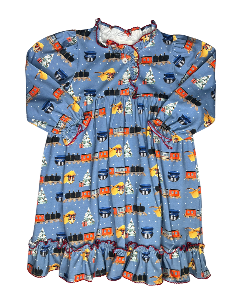 Girls Polar Train Ride Christmas Morning Dress